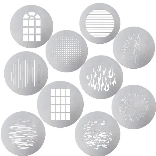 Aputure Gobo Set of 10 & Holder KIT for Spotlight Mount