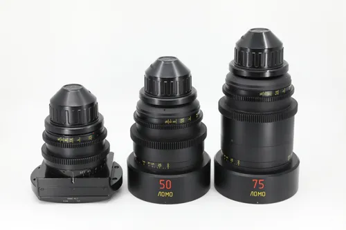 LOMO Square Front Rehoused Anamorphic PL Lenses (Set of 3)