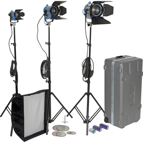 ARRI Fresnel 3-Light KIT (1000w, 650w, 300w, Softbox)