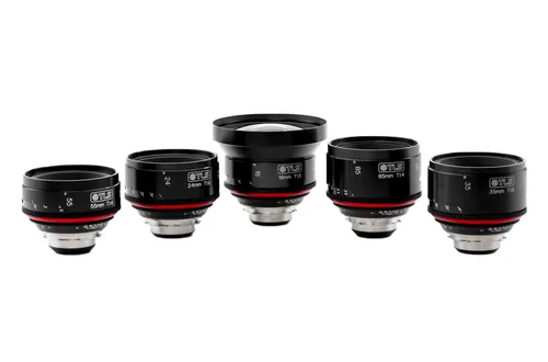 Canon FD + FD-X TLS Rehoused FF PL Primes (Set of 8)