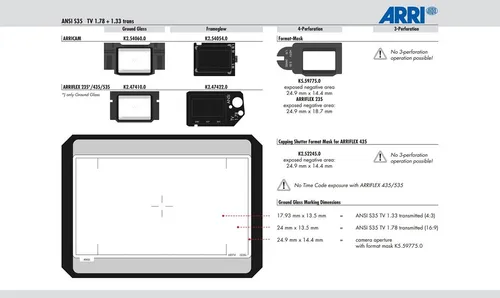 ARRI Ground Glass for ARRICAM 235 / 435