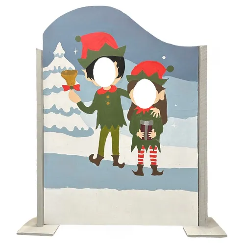 Oversized - Christmas Face Cutout - Elves - 46