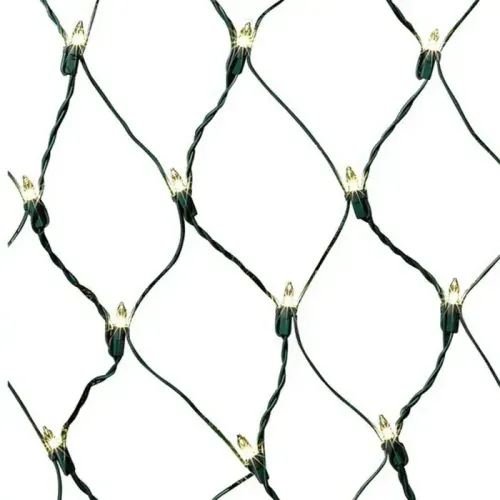 L36 - Net Lights - 4' x 6' - Outdoor - Green Cord - End To End - Warm White - Incandescent