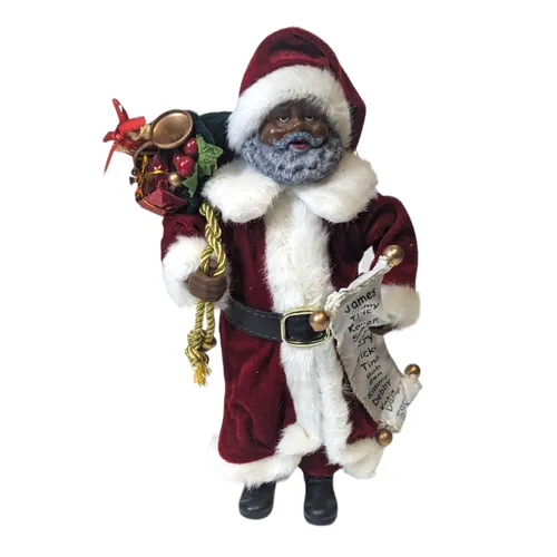 774 - Smalls - BIPOC Santa Claus holding Sack/List - 6