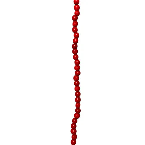 Garland - 9' - Red - Beaded