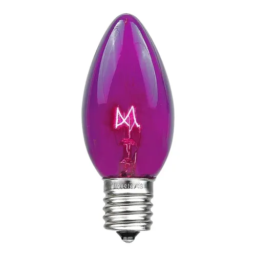 Lights - C9 Bulbs - Purple -Translucent - Box of 25