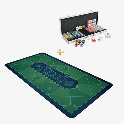 Pokerio rinkinys stačiakampiui stalui