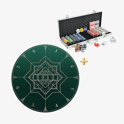 Pokerio rinkinys apvaliam stalui