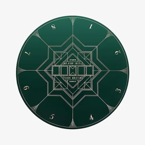 Stalo užtiesalas pokeriui, apvalus