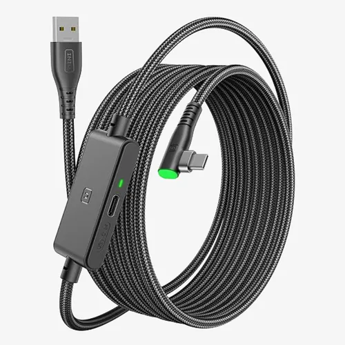 VR akinių Meta Quest 3 laidas su įkrovimo prievadu (5m)