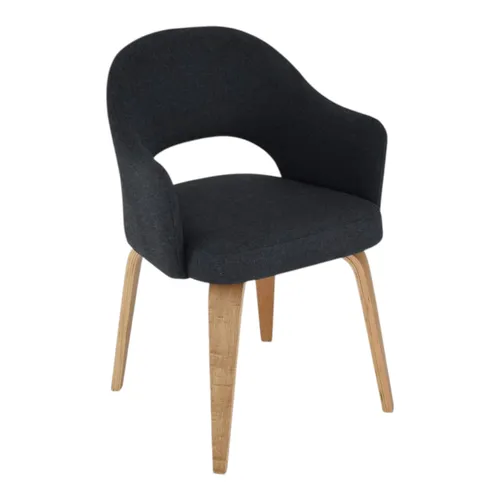 Black Fabric with Back Hole Chair