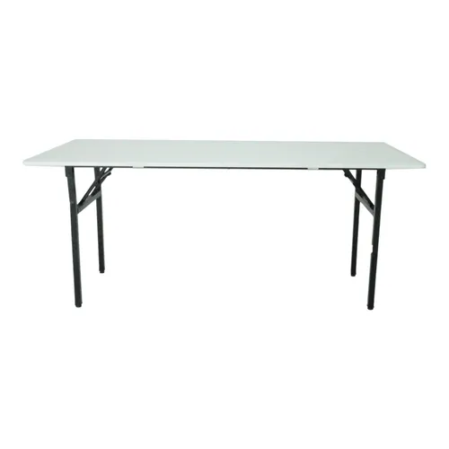 Banquet Table, White Vinyl Top, Fold Away Legs