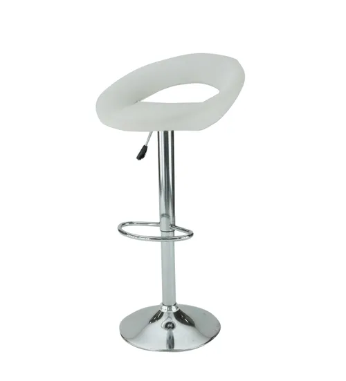 Leatherette Round Seat & Back Rest with Leg Rest (adjustable height, round base)
