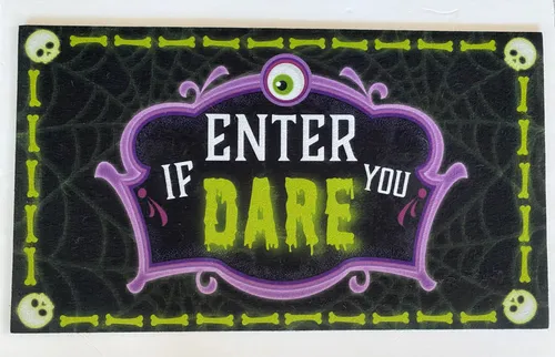 Enter If You Dare Halloween Doormat