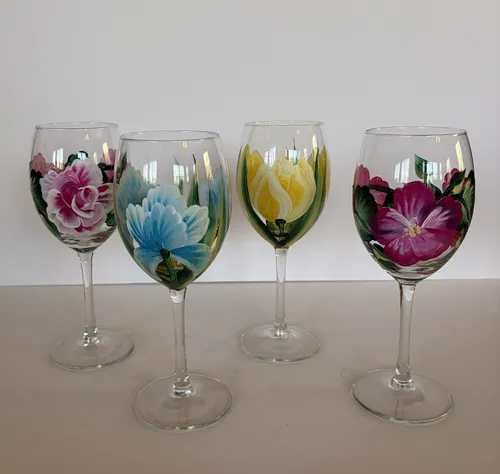 Flower Wine Glasses