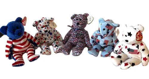 Fourth of July Beanie Babies, Set of 5