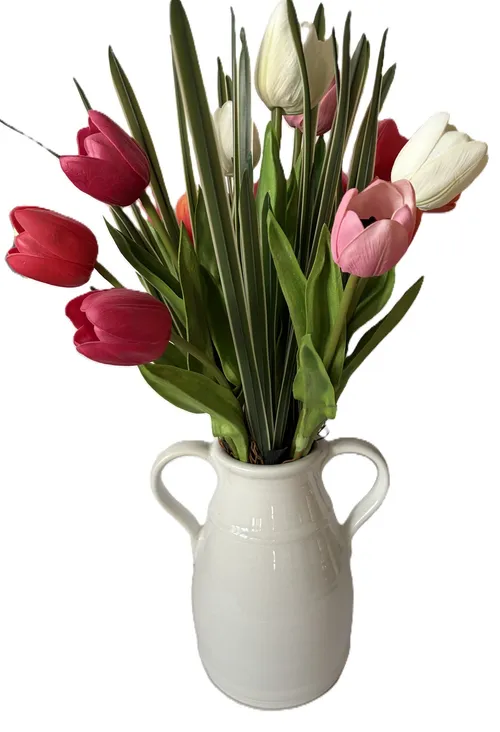 Faux Tulips in a Vase