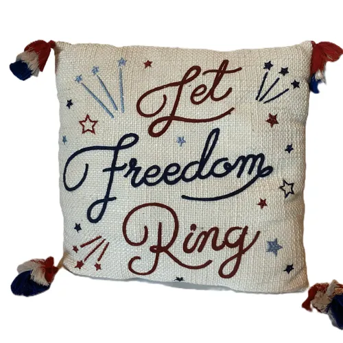Let Freedom Ring Tasseled Throw Pillows, Set of 2