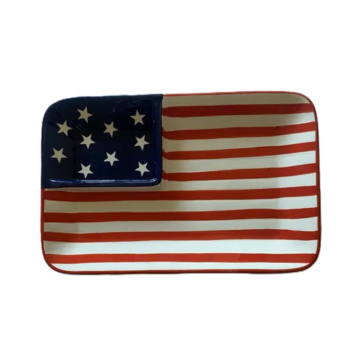 American Flag Chip-and-Dip Platter