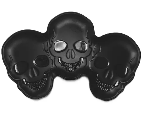Three Skull Black Melamine Platter