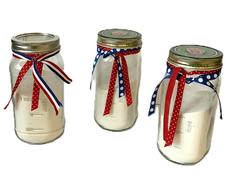 Sand-Filled Patriotic Mason Jars, Set of 3