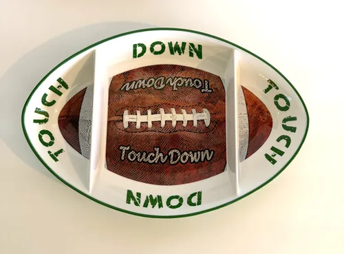 Football 3-Partition Platter