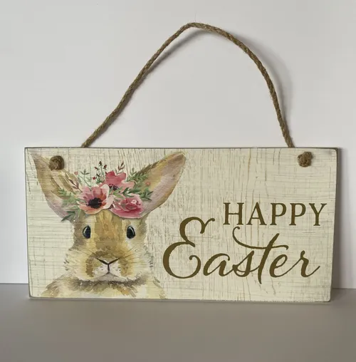 Wooden Happy Easter Sign