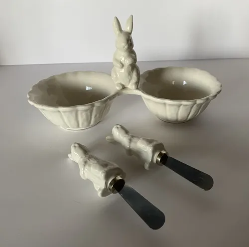 Rabbit Connected Dip Bowls