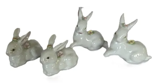 Delicate Rabbit Figurines