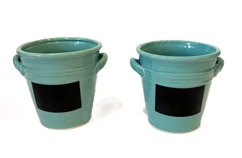 Chalk-Label Flower Pots, Set of 2