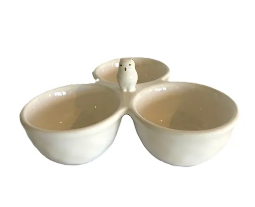 Owl 3-Bowl Serving Dish