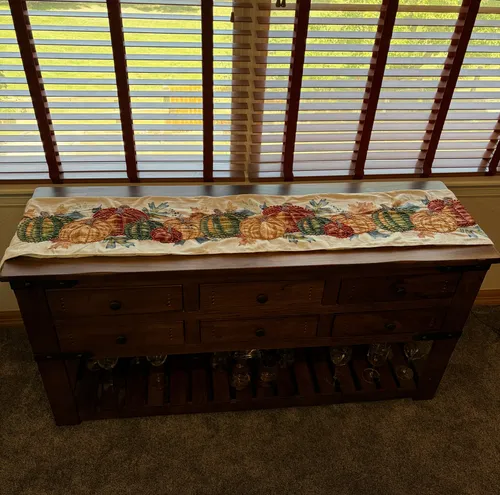 Beaded Pumpkin Tablerunner