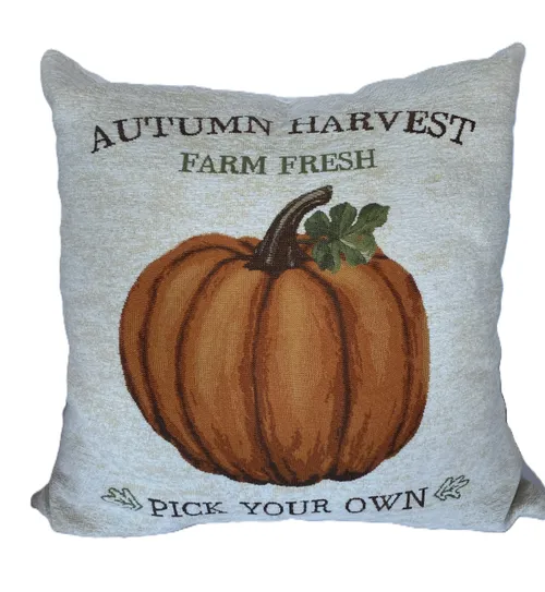 Autumn Harvest Pumpkin Throw Pillow