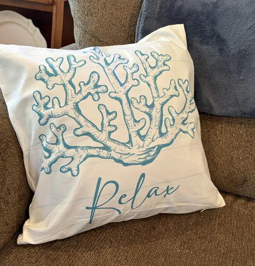 Coral Throw Pillow Cover