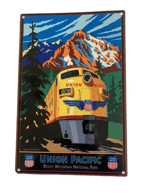 Union Pacific Rocky Mountain Train Sign