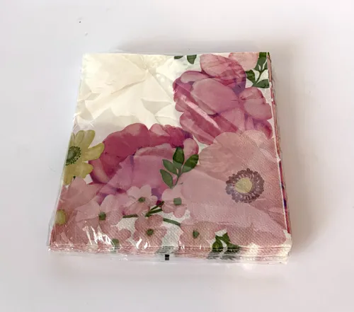 Flower Print Paper Napkins, 18 Count 