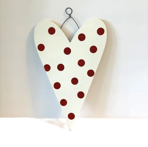 Polka Dot Heart Decoration