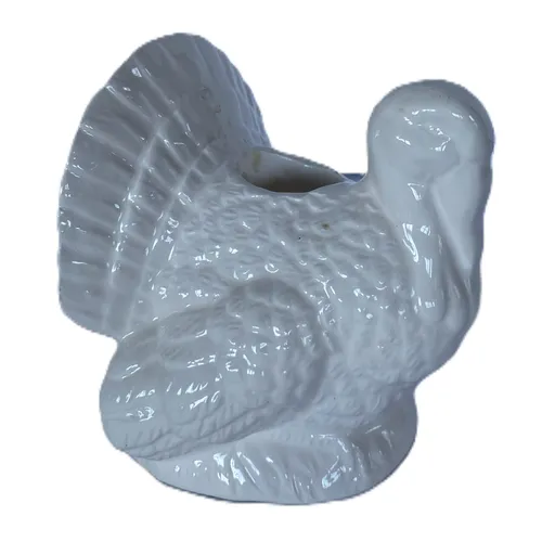 White Turkey Taper Candle Holder