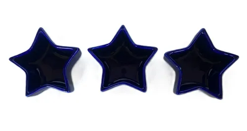 Blue Star-Shaped Ramekins, Set of 3