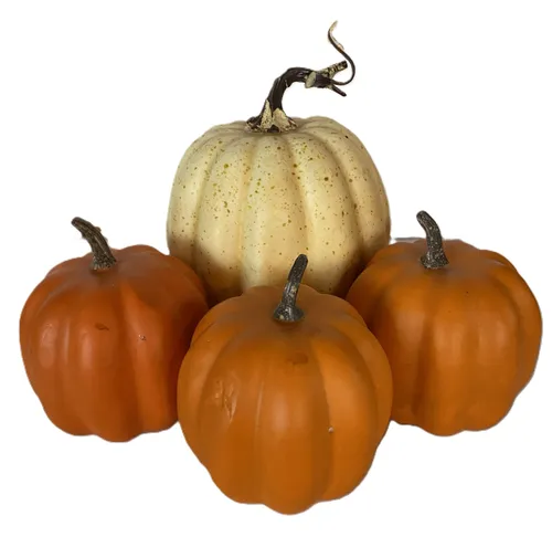 Faux Foam Pumpkins, Set of 4