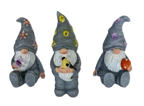 3 set of Spring Gnome Figurines