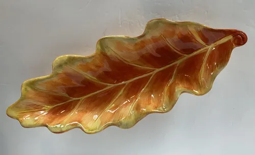 Long Oak Leaf Candy Dish