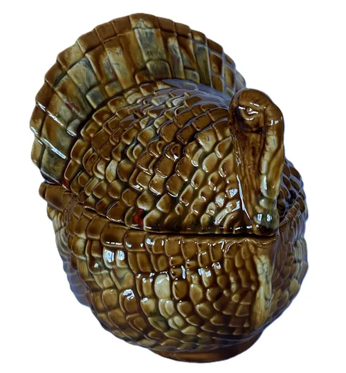 Brown Turkey-Shaped Candy Bowl