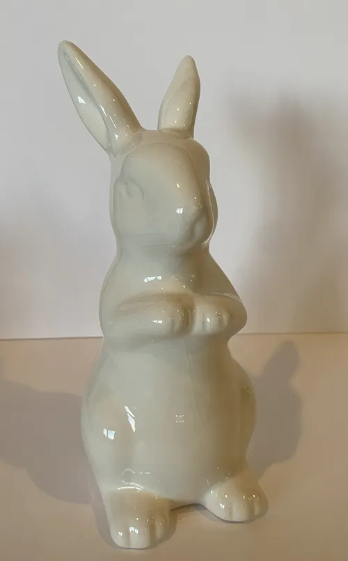 Standing White Rabbit Figurine