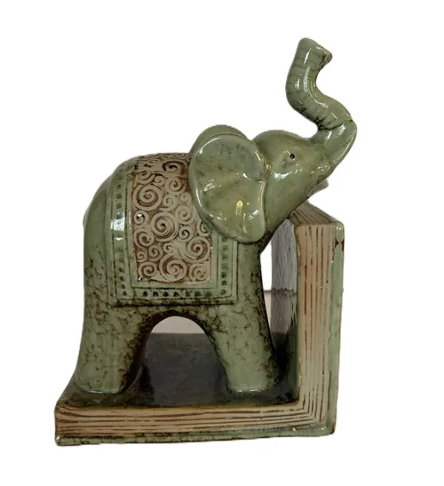 Elephant on Book Bookend