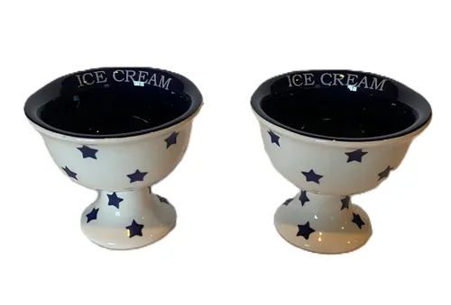 Ice Cream Bowls with Stars, Set of 2
