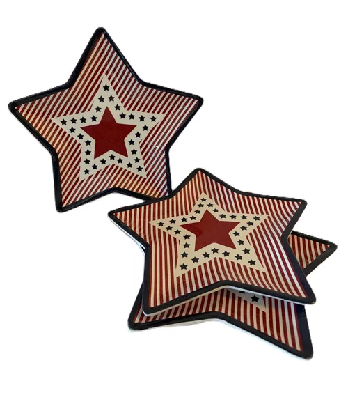 Melamine Star Plates, Set of 3