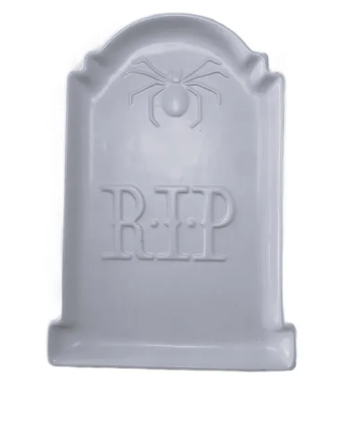 Headstone Spider RIP Ceramic Platter