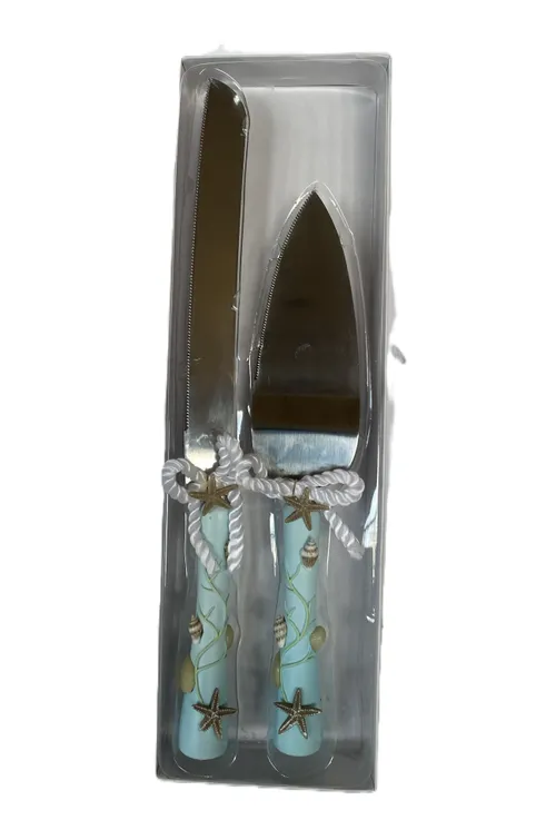 Coastal Mist Knife and Service Set