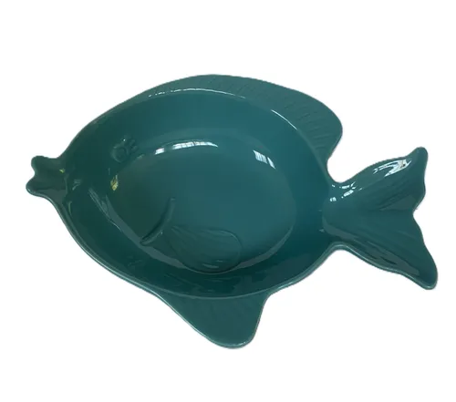Aqua Fish-Shaped Bowl